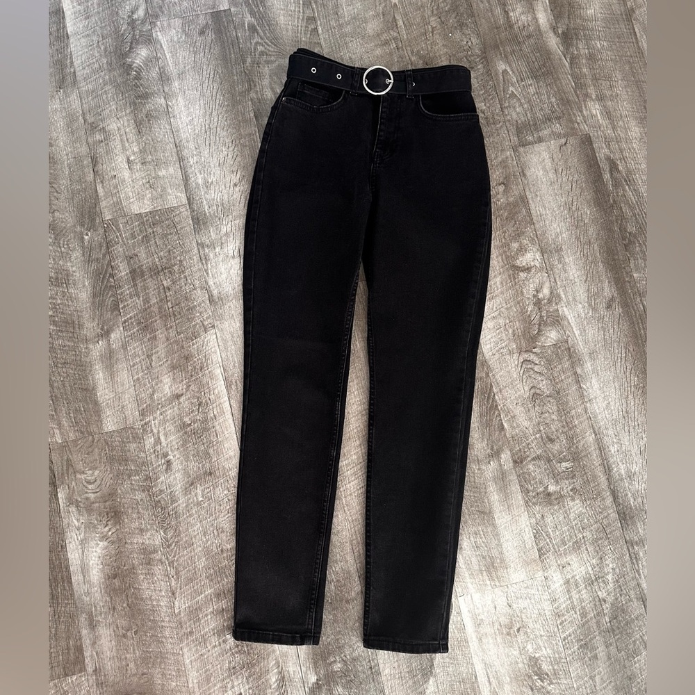 Even & Odd Perfect Belted Mom Jeans Size XS
